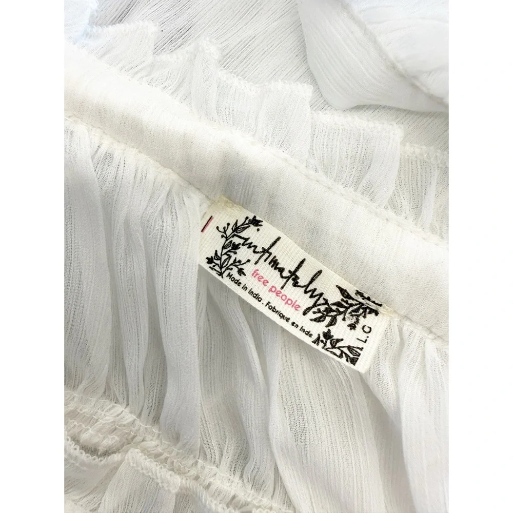 NWOT Free People Intimately Moon Phase Midi Slip Dress in White, Size Large - Picture 10 of 12